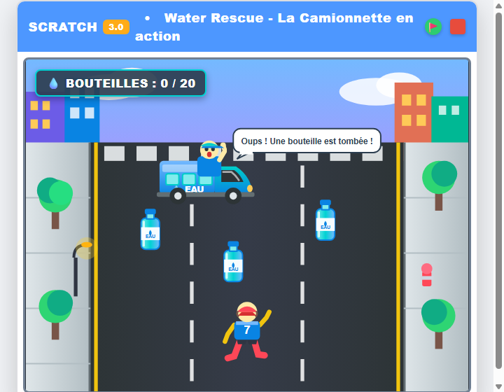 Camionnette en action